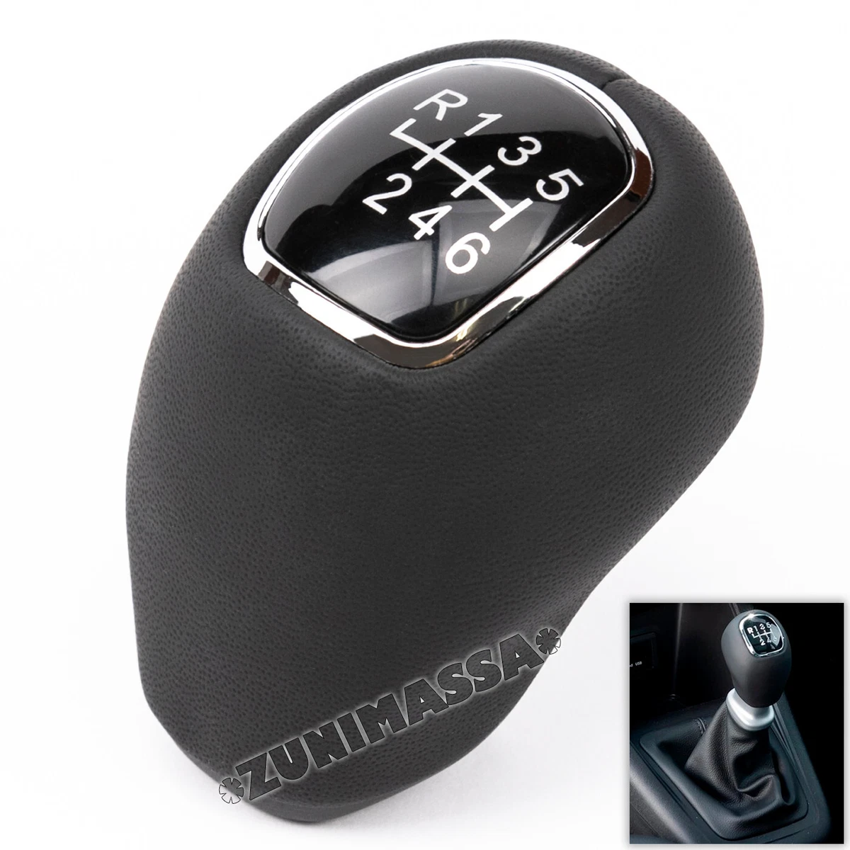 Pommeau Levier De Vitesse Manuel Cuir 6 Vitesses - Compatible Hyundai I30 GD 2012-2017 - Réf. 43711-A5200