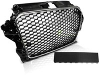 KüHlergrill FüR Audi A3 8V 12-16 Sport Look Schwarz Chrom Kontur