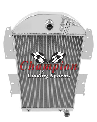 3 Row Atomic Champion Radiator for 1934 1935 1936 Chevrolet Pickup V8 Conversion