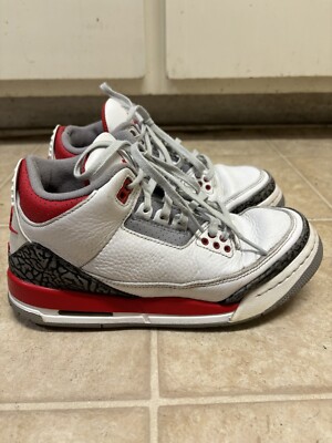 Nike Air Jordan Retro 3 Fire Cardinal Red 2022  with Box # DM0967-160 Size 6Y