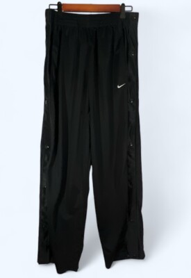 Nike Tear Away Pants Mens XL VINTAGE Y2K Black Basketball Swoosh