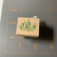 Rubber Stampede- Posh Impressions Wood Stamp Wild Grass Nature Scene