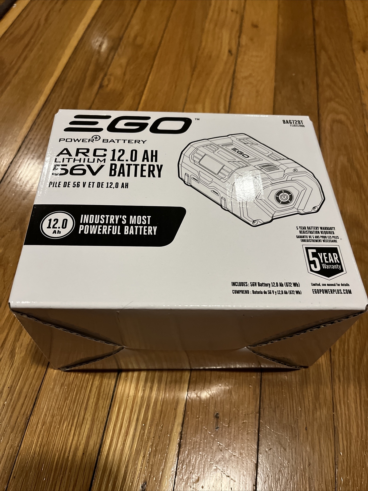 EGO Power+ BA6720T 56Volt 12.0 Ah Lithium ion Battery New 692042014130