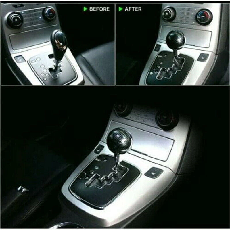 JDM Universal MT Manual Gear Shift Knob Stick Carbon Fiber Round Ball Shape NEW Foto 3 de 4