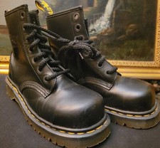 Dr. Martens Boots, Boys Black; Size 3, UK Industrial's Made in England.