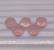 WHOLESALE NATURAL ROSE QUARTZ FACETED ROUND SHAPE LOOSE GEMSTONE