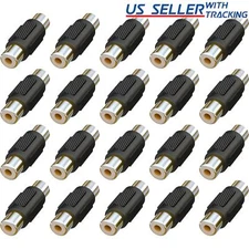 20pcs AV RCA Audio Video Female to Female Jack Coupler Adapter Connector