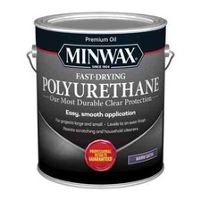 Minwax Fast Drying Polyurethane Protective Wood Finish, Warm Satin, 1 Quart