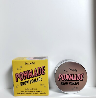 Benefit POWmade Waterproof Brow Pomade 4 Warm Deep Brown New In Box
