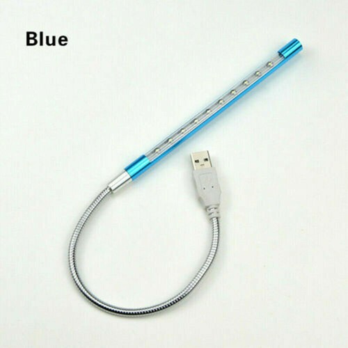 Klawiatura LED USB Noc PC Światło Elastyczna lampa 10 LED do czytania Notebook Laptop - Zdjęcie 12 z 13