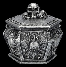 Schatulle Totenkopf - Beinhaus - Skull Gothic Aufbewahrung Box Deko Geschenk 