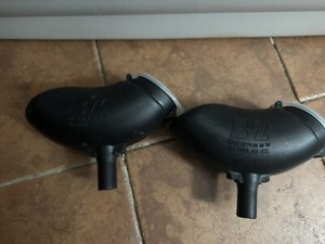 (2) THIRTY TWO 32 DEGREES PAINTBALL HOPPER BLACK FLIP TOP