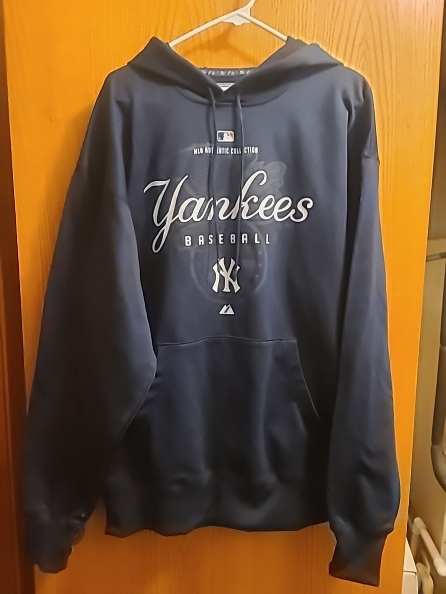 New York Yankees MLB Authentic Collection Hoodie Majestic Large NY