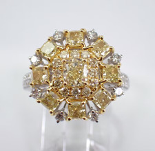 3.50Ct Cushion Cut Natural Citrine Engagement Ring 14K Multi Tone Gold Plated