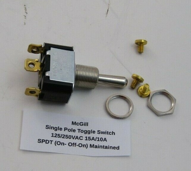 McGill SPDT (On- Off-On) Maintained Toggle Switch 125/250VAC 15A/10A | eBay