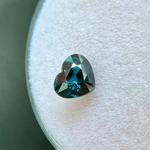 GIA CERTIFIED 1.03ct Deep Blue Sapphire UNTREATED Heart Cut NATURAL 6.2x5.4mm - Picture 4 of 7