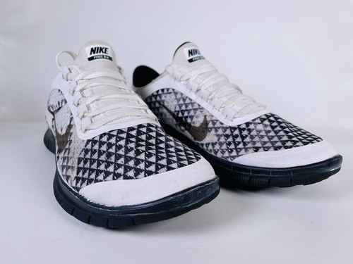 Nike Free 3.0 V5 Women’s 8.5 Athletic Running Shoe White Black Sneakers 631060 - Picture 2 of 13