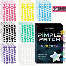 840 Patches / Pack 7 Color Star Shape Hydrocolloid Acne Pimple Patch for Coverin