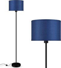 Blue Modern Floor Lamp with Shade, 59 Tall Standing Lamp for Living Room Bedroom