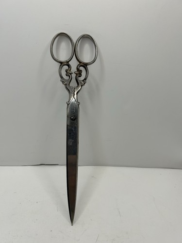 ANTIQUE GLICO GERMAN-MADE 9 -INCH METAL SEWING SCISSORS SHEARS - Picture 2 of 9