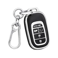  Key Fob Cover for Honda 2025 2024 2023 Civic CRV HRV Accord Black-style 2