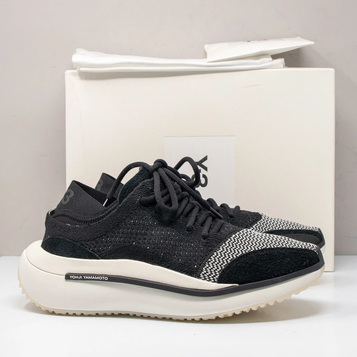 Adidas Y-3 Qisan Knit Black Off White for sale | eBay