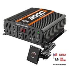 Watt car Power Inverter 12V to 110V /120V for RV semi Trucks Vehicles 3000