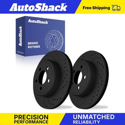 Rear Drilled Slotted Brake Rotors Pair for Dodge, Charger 2006-2014