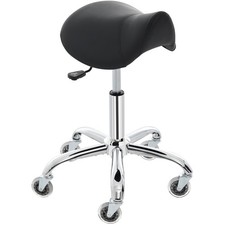 Saddle Stool with High-Density Sponge Cushion, Stable Stricture, Easy Assembly
