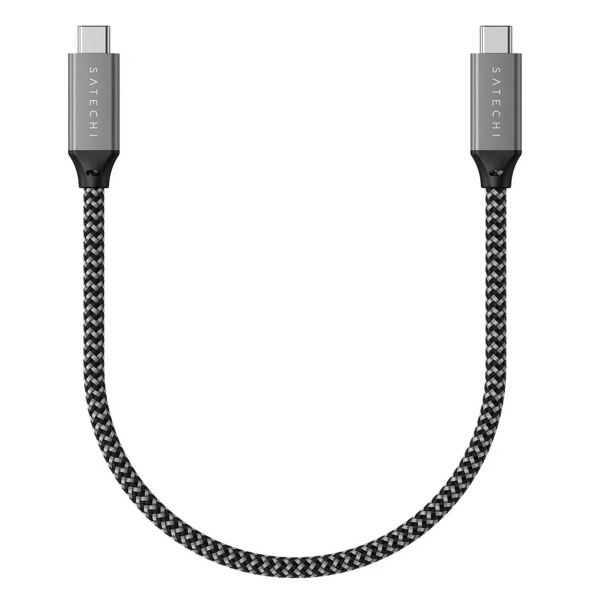 Câble USB-C Satechi en aluminium gris de 25 cm haut de gamme