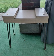 Mesa de tocador vintage de mediados de siglo para niños MCM Formica rara en muy buena condición Art Deco