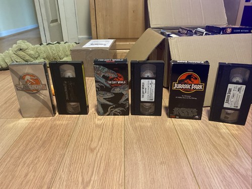 LOT Jurassic Park Trilogy VHS # 1,2,3 Jurassic Park, The Lost World , Jurassic 3 - Picture 1 of 7
