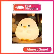 Rytinazzz Dudu Duck Night Light, 50-Hour Battery  Pat-to-Change Brightness, Squ