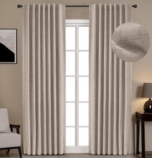 INOVADAY 100 Blackout Curtains 108 Inches Length 2 Panels Set, Back Tab/Rod Poc