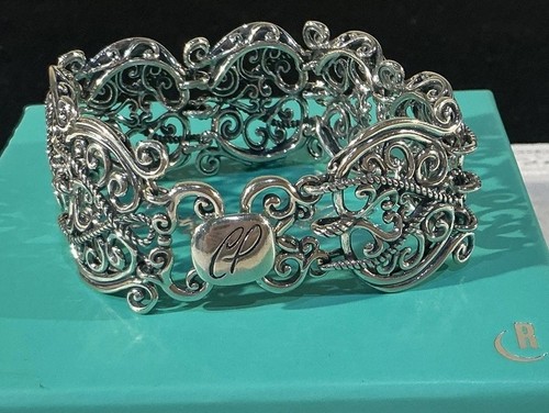 Carolyn Pollack Sterling silver signature link bracelet 51 g NIB PAPERWORK
