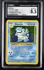 CGC 8.5 NM/MINT+ Blastoise 2/102 Base Set No Stage Error Holo Pokemon Card
