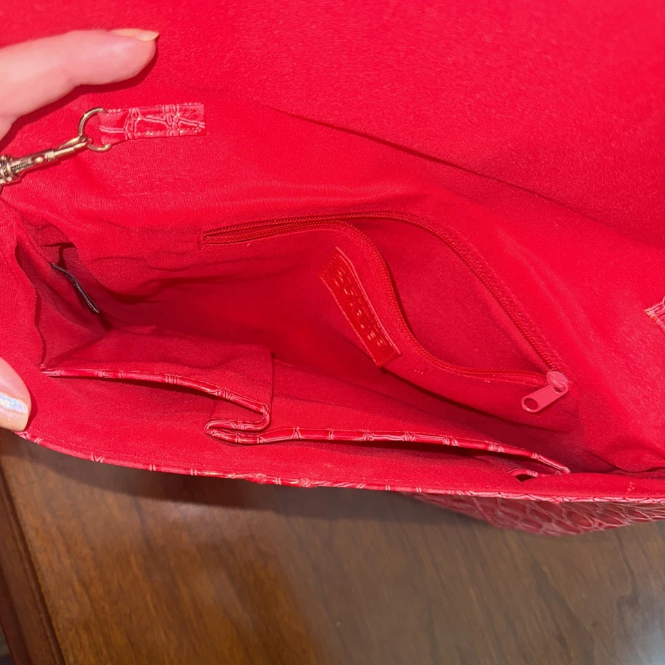 Charming Charlie bolsa de ombro destacável alça vermelha 12x8 - Imagem 4 de 4