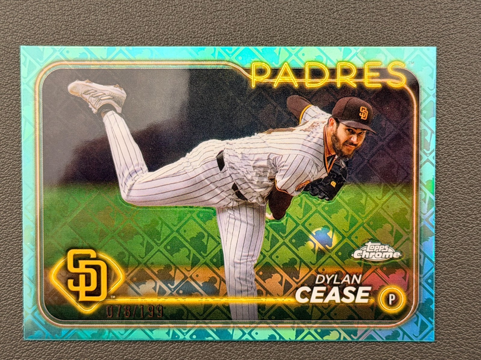 2024 Topps Chrome - Dylan Cease #224 MLB Logo Aqua Refractor /199