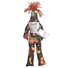 New w Tag - Dammit Doll - Stress Relief Voodo Gag Gift Bright Colors Orange Hair