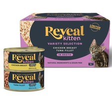 New Reveal Natural Wet Kitten Food, Chicken  Tuna Broth Variety Pack
