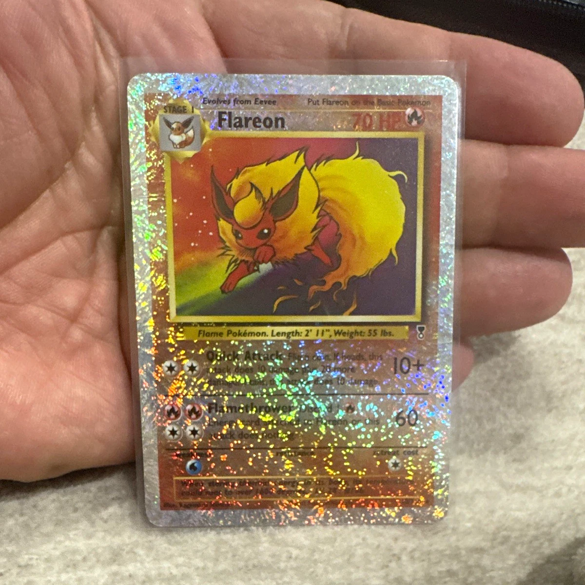 25+ Pokémon TCG Flareon Jungle 3/64 Holo Unlimited Holo Rare for