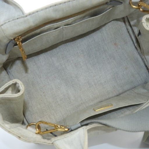 PRADA CANAPA Canapa 1BG439 Tote Bag Shoulder 2WAY Hand Logo Denim Light Gray GY1 thumbnail 7