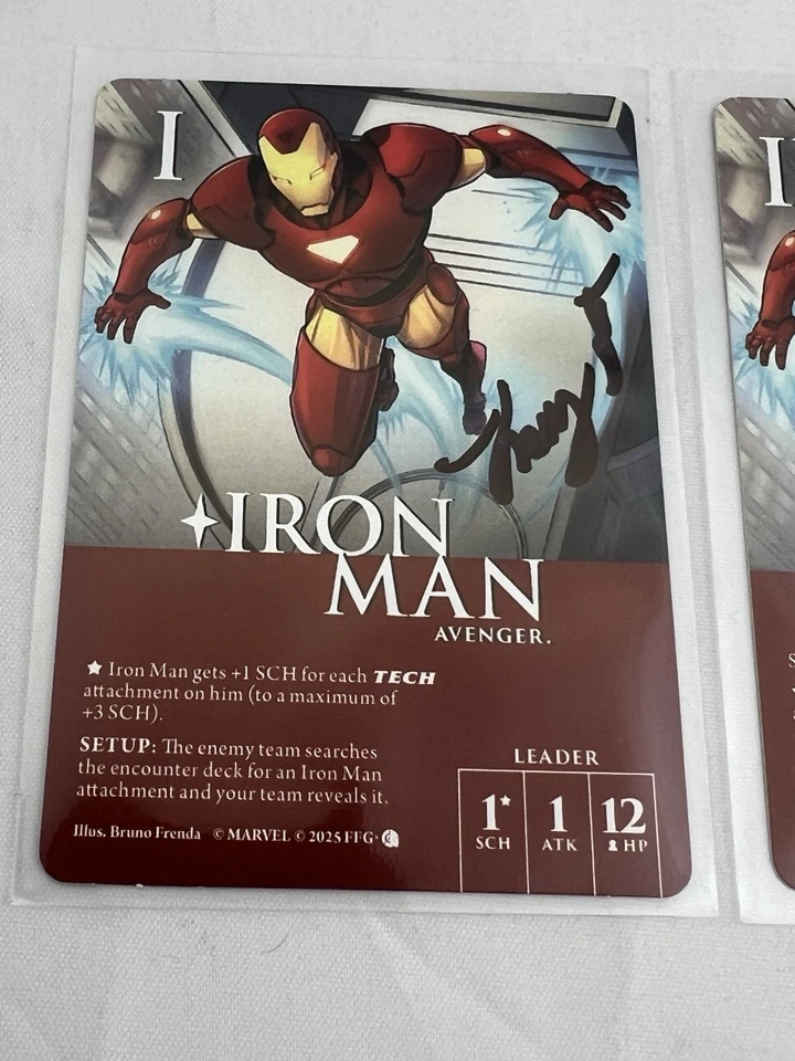 Marvel Champions LCG Gen Con 2025 LE Civil War Promos Cards Iron Man - SIGNED - Image 3 of 3