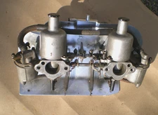 Austin Healey MG MIdget HS2 SU Carburetor Set Manifold Linkage NOS Heat Shield