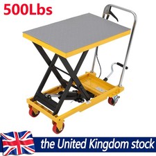 Hydraulic Table Lift Scissor Platform 500LBS Mobile Cart Trolley Truck Manual