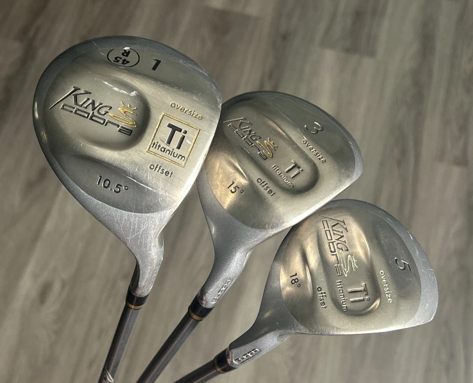King Cobra Ti Titanium Oversize Offset Driver 3 & 5 Wood Set RH Regular Flex - Image 2 of 4