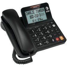 AT T CL2940 Corded Phone with Speakerphone, Extra-Large Tilt Display/Buttons,...