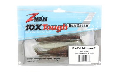 Zman Soft K�der Diezel MinnowZ 4 Zoll 5/Pack Red Bone (2680)