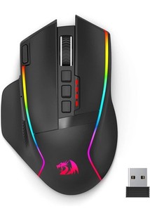 Redragon Souris de jeu sans fil,16000 DPI 2.4G Souris optique sans fil,9 Macro Bu