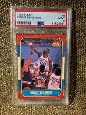 Benoit Benjamin 1986 1986-87 NBA Fleer #8 Los Angeles Clippers PSA 9